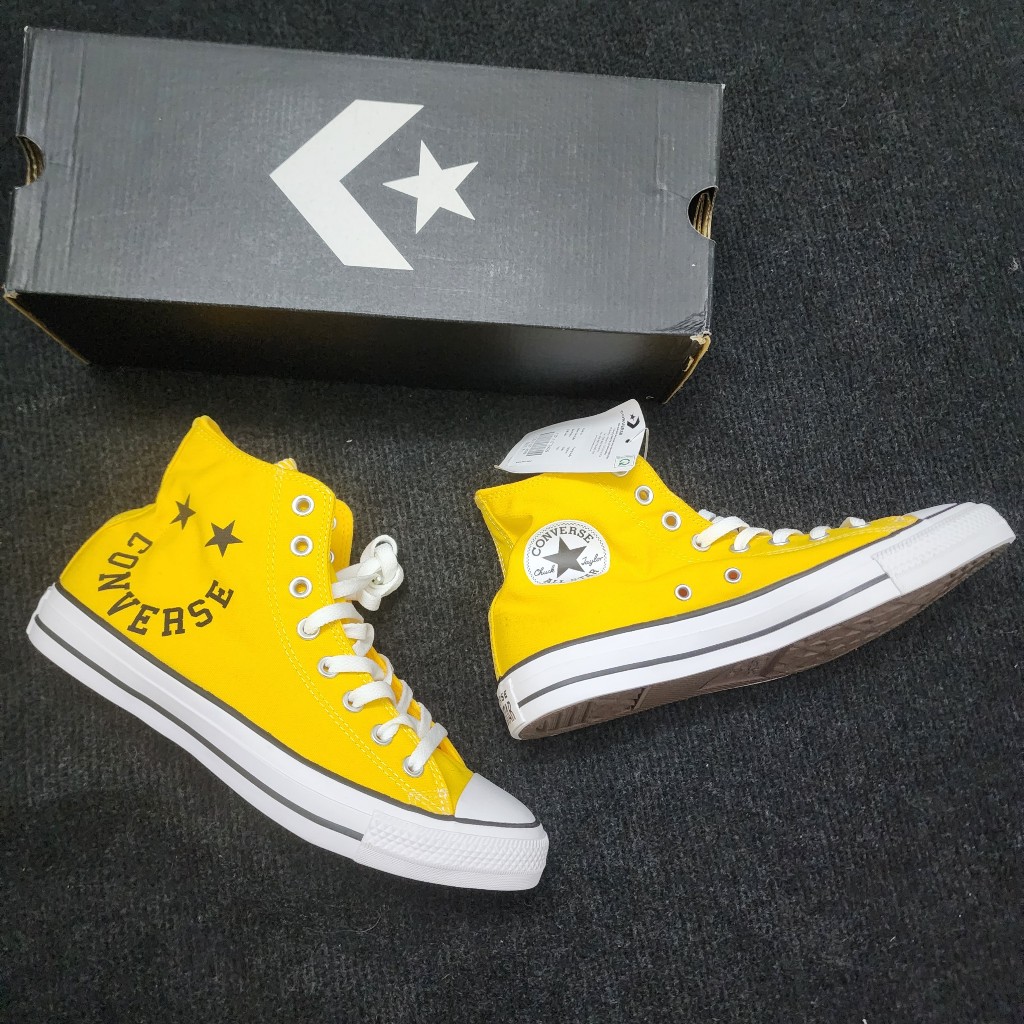 Giày Converse cheerful cổ cao màu vàng nam nữ