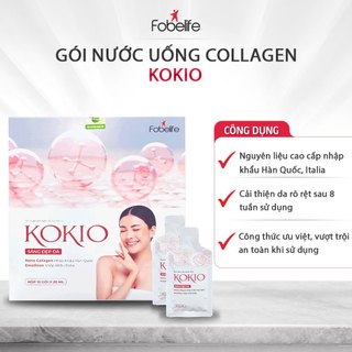 Gói Nước Uống Trắng Da Collagen Kokio Fobe Làm Đẹp, Trắng SángTự Nhiên
