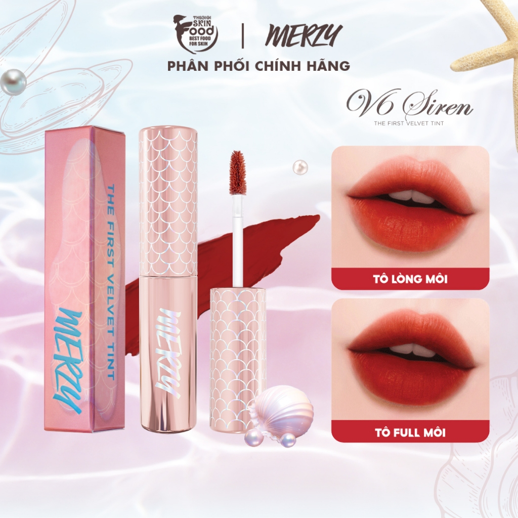 [NEW][V6 SIREN] Son Kem Lì, Bền Màu, Lâu Trôi Merzy The First Velvet Tint 4.5g