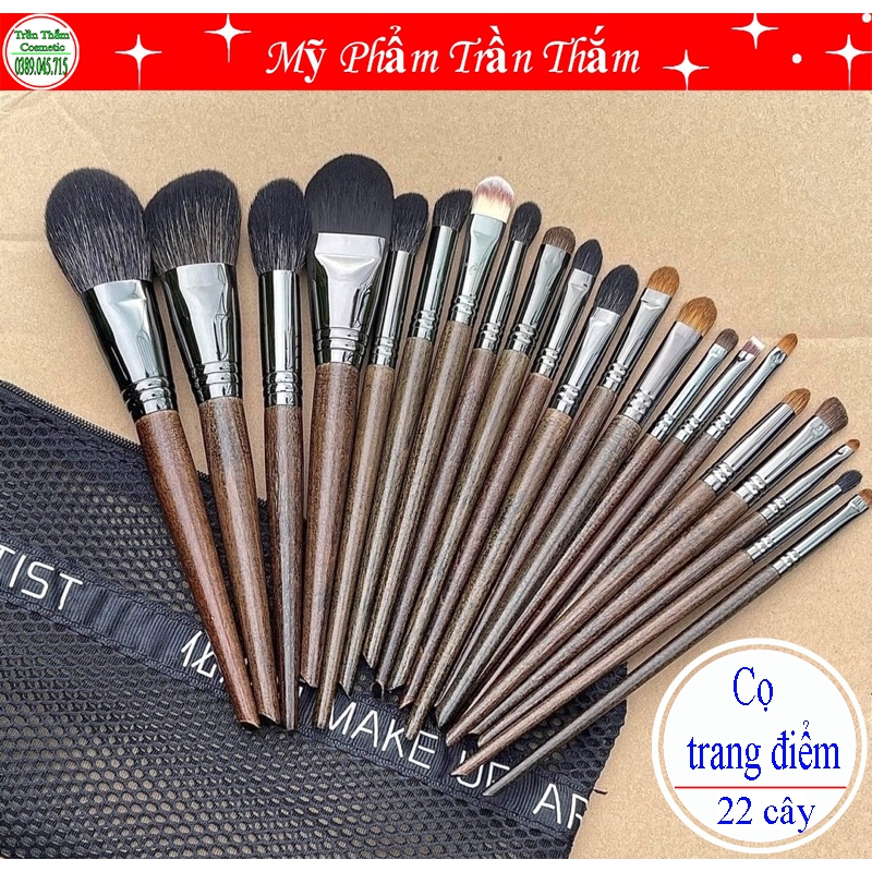 Bộ cọ trang điểm chuyên nghiệp 22 cây ( tặng kèm túi lưới)