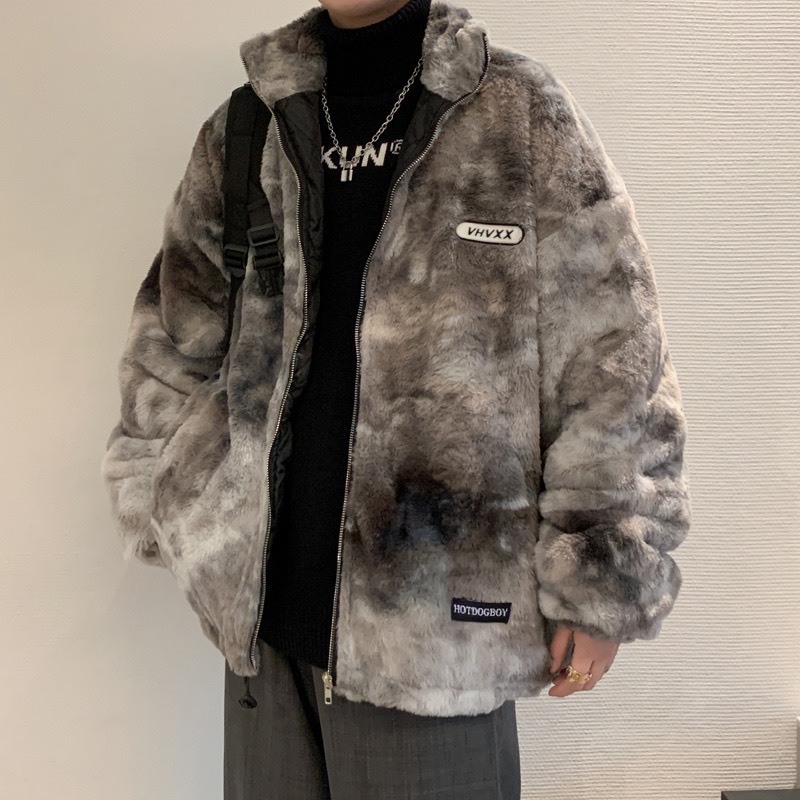 Áo khoác nam chất liệu vải nhung lông mượt phong cách hiphop siêu đẹp
