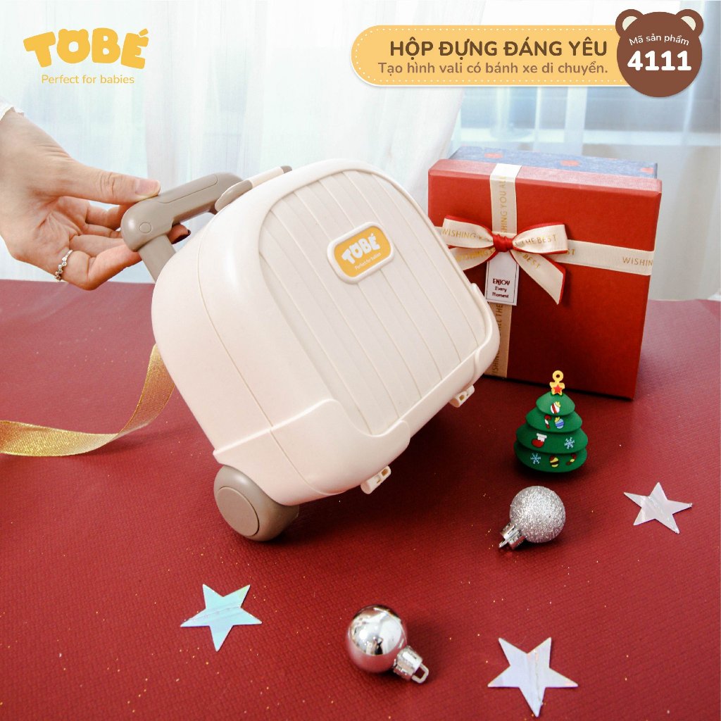 Bộ xúc xắc gặm nướu Chunky  hình vali đa năng cao cấp cho bé Lunakidsbaby