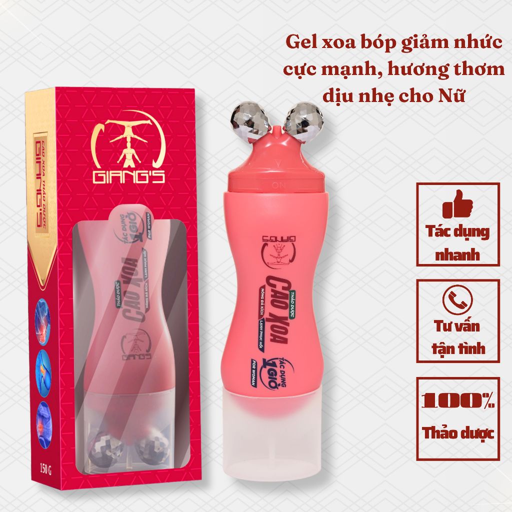 Gel Xoa Bóp Thảo Dược GIANG'S - Herbal Gel For Woman - Cải Thiện Nhức Mỏi Và Hương Dịu Nhẹ Dành Cho Nữ -150ml