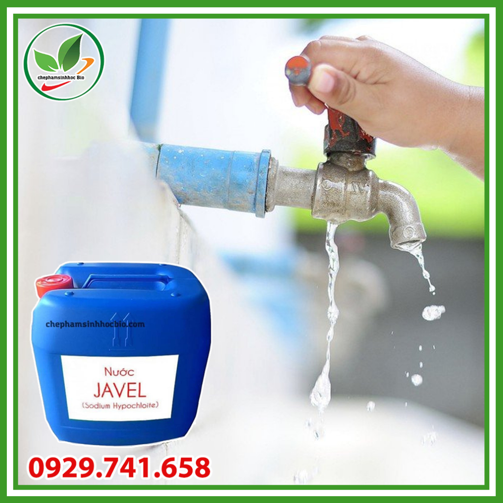 Nước Javel khử trùng xử lý nước. Can 30 lít
