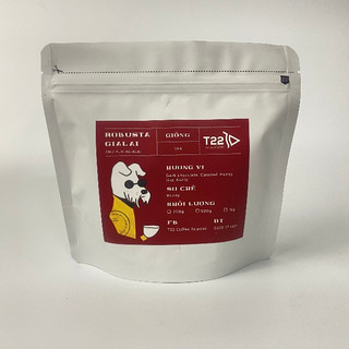 T22 hạt cà phê Fine Robusta - Gia Lai gói 200g dùng pha phin/chiết máy/hand brew