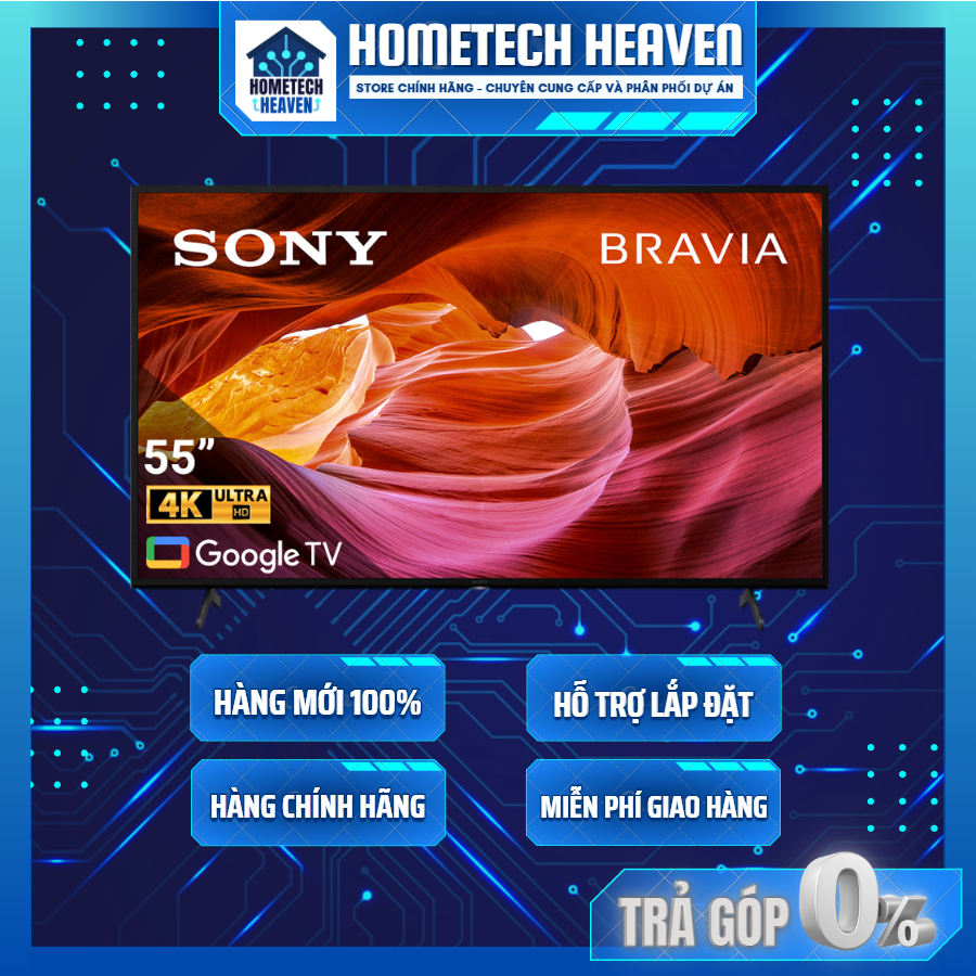 ☑️  Google Tivi Sony 4K 55 inch KD-55X75K VN3 - Hàng Chính Hãng