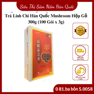 Trà linh chi hàn quốc hộp gỗ 100 gói x 3gam