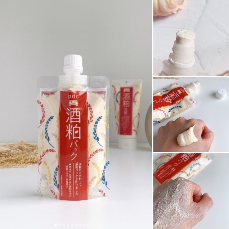 Mặt nạ Trà Xanh và Sake PDC Wafood Made Nhật Bản dưỡng ẩm, ngừa thâm nám, sáng da
