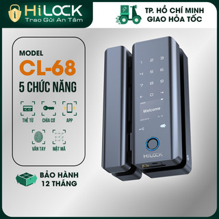 Khóa thông minh kính cường lực CL-68 bảo mật 6 chức năng