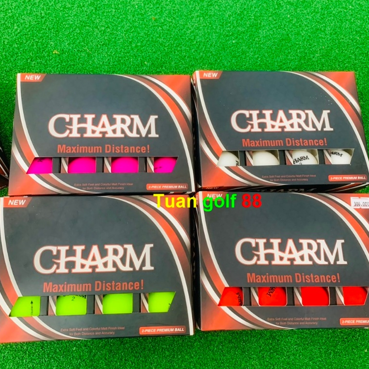 bóng chơi golf- bóng golf CHARM-trái bóng golf -golf ball- bóng golf mới hộp 12 quả