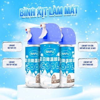 029 Bình Xịt Làm Mát Bafu, Chất Làm Mát, Dụng Cụ Làm Mát, Bình Xịt Khử Mùi Ô Tô, Bình Xịt Khử Mùi 220mL