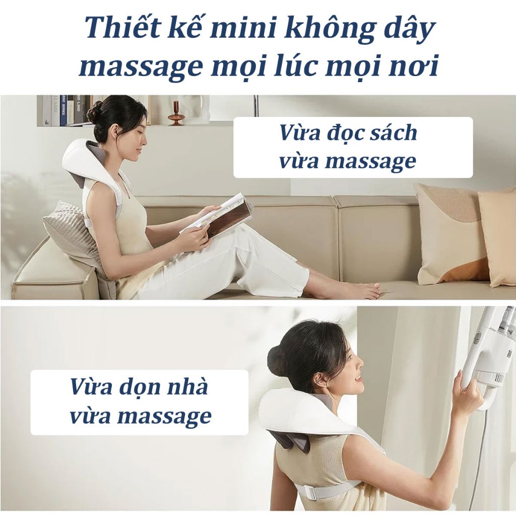 Máy massage cổ vai gáy 6D , Máy xoa bóp trị liệu , Cải thiện sức khỏe tổng thể dành cho văn phòng-người cao tuổi