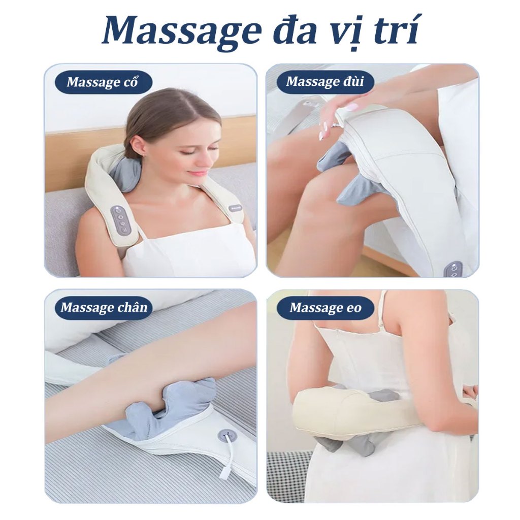 Máy massage cổ vai gáy 6D , Máy xoa bóp trị liệu , Cải thiện sức khỏe tổng thể dành cho văn phòng-người cao tuổi