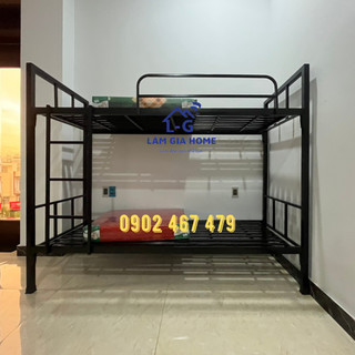 Giường sắt tầng - sắt vuông 4x4 lắp ráp miễn phí HCM
