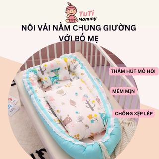 Nôi Vải Nằm Chung Giường Với Bố Mẹ Kèm Chăn Gối