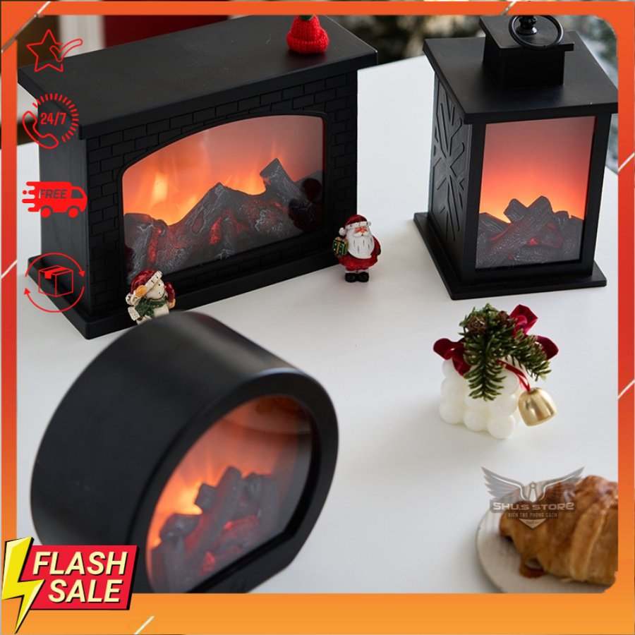 Đèn LED Giả Lửa Trang Trí Phong Cách Retro Thu Đông Làm Đèn Phòng Ngủ, Phòng Khách Tạo Cảm Giác Ấm Cúm