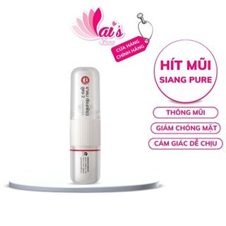 Ống Hít Thông Mũi Siang Pure Inhaler 2 Đầu Thái Lan Cực Kỳ Hiệu Quả Giảm Nghẹt Mũi, Chóng Mặt, Tạo Cảm Giác Dễ Chịu