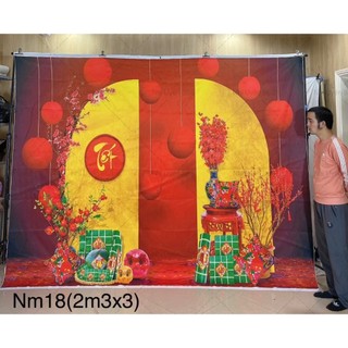 Phông Tết size lớn 3x2m3 / Phông trang trí Tết 2024 / decor Tết Xưa