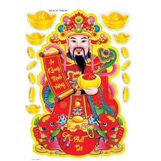 DECAL PHÚC LỘC THỌ MAI ĐÀO ĐÓN XUÂN TRANG TRÍ NHÀ CỬA NGÀY TẾT