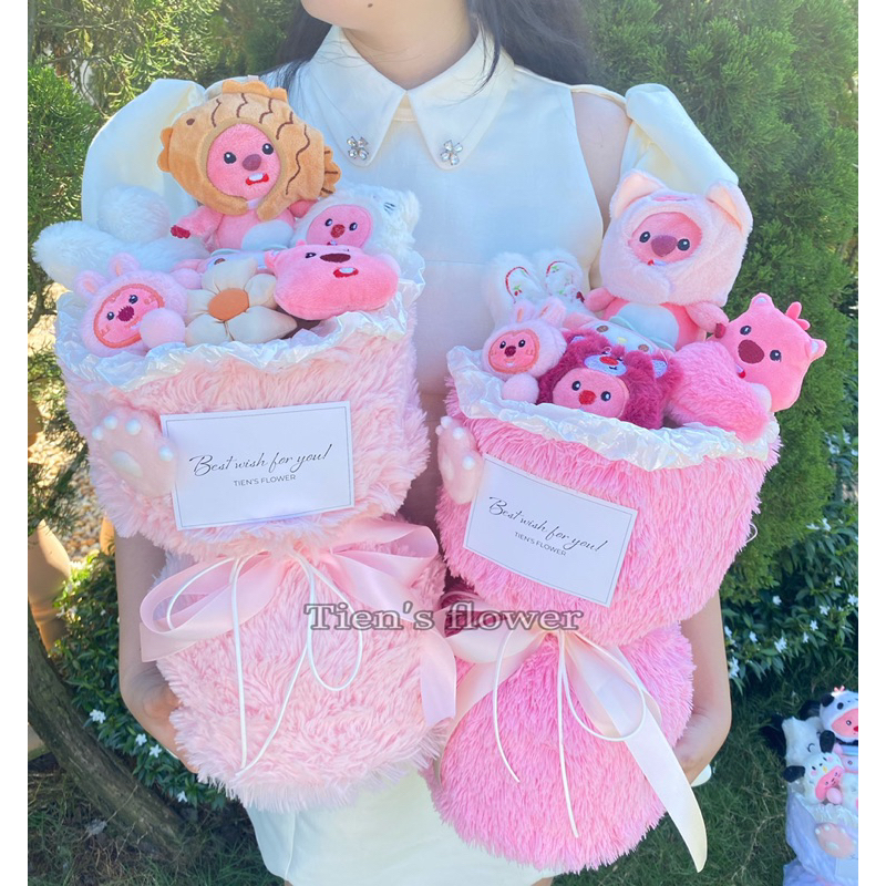 Bó hoa gấu bông Loopy nhiều mẫu nhiều màu, ảnh thật shop tự chụp