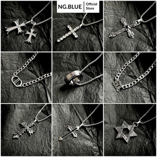 Vòng cổ dây chuyền nam nữ bạc đẹp hình chữ thập đính đá nhẫn chữ M dây mắt xích phụ kiện trang sức thời trang dáng dài