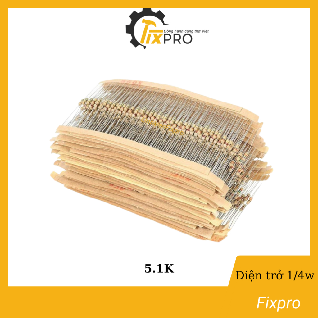 Điện trở 5K1 1/4W chất lượng cao túi 100c