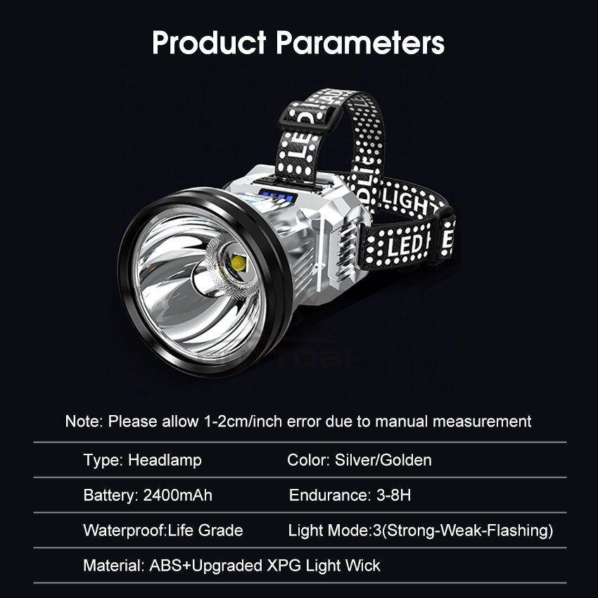 🔥FREESHIP🔥 Đèn Pin Đội Đầu LED Siêu Sáng Chiếu Sáng Chuyên Dụng Cho Chạy Bộ / Cắm Trại