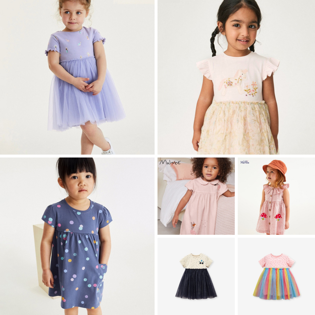 BST váy hè cotton Little Maven, Malwee hoạ tiết P3 cho bé gái 2-8 tuổi - Little Maven Official Store