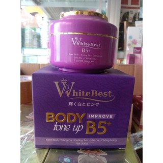 Kem body white best dưỡng trắng da dưỡng ẩm chống nắng tía tô 200g