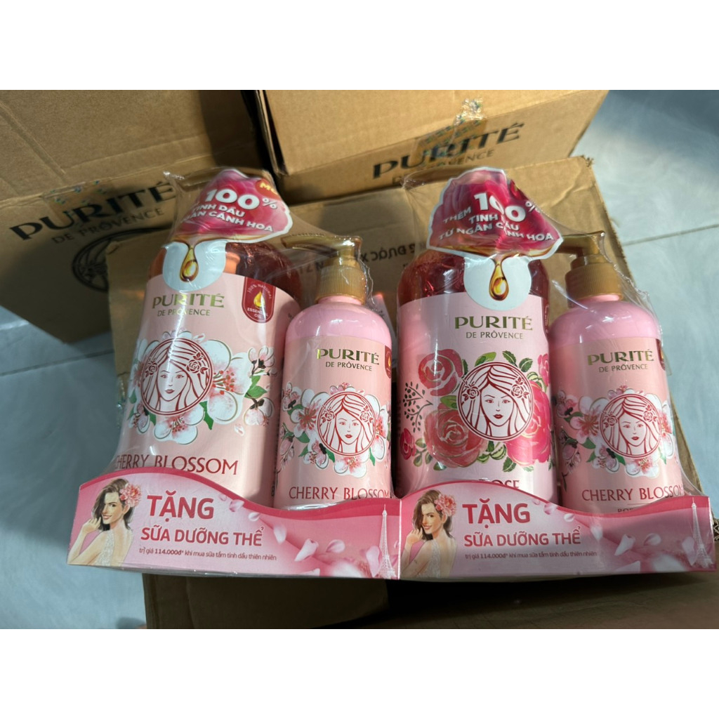 Sữa tắm Purite Anh Đào 850ml tặng 250ml