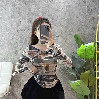Áo Dài Tay Họa Tiết Độc Lạ CC089