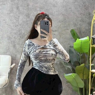 Áo Dài Tay Họa Tiết Độc Lạ CC089