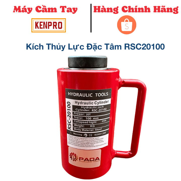 Kích Thủy Lực Đặc Tâm RSC20100- Ty- Con đội 20 tấn hành trình 100mm- Bảo hành 6 tháng