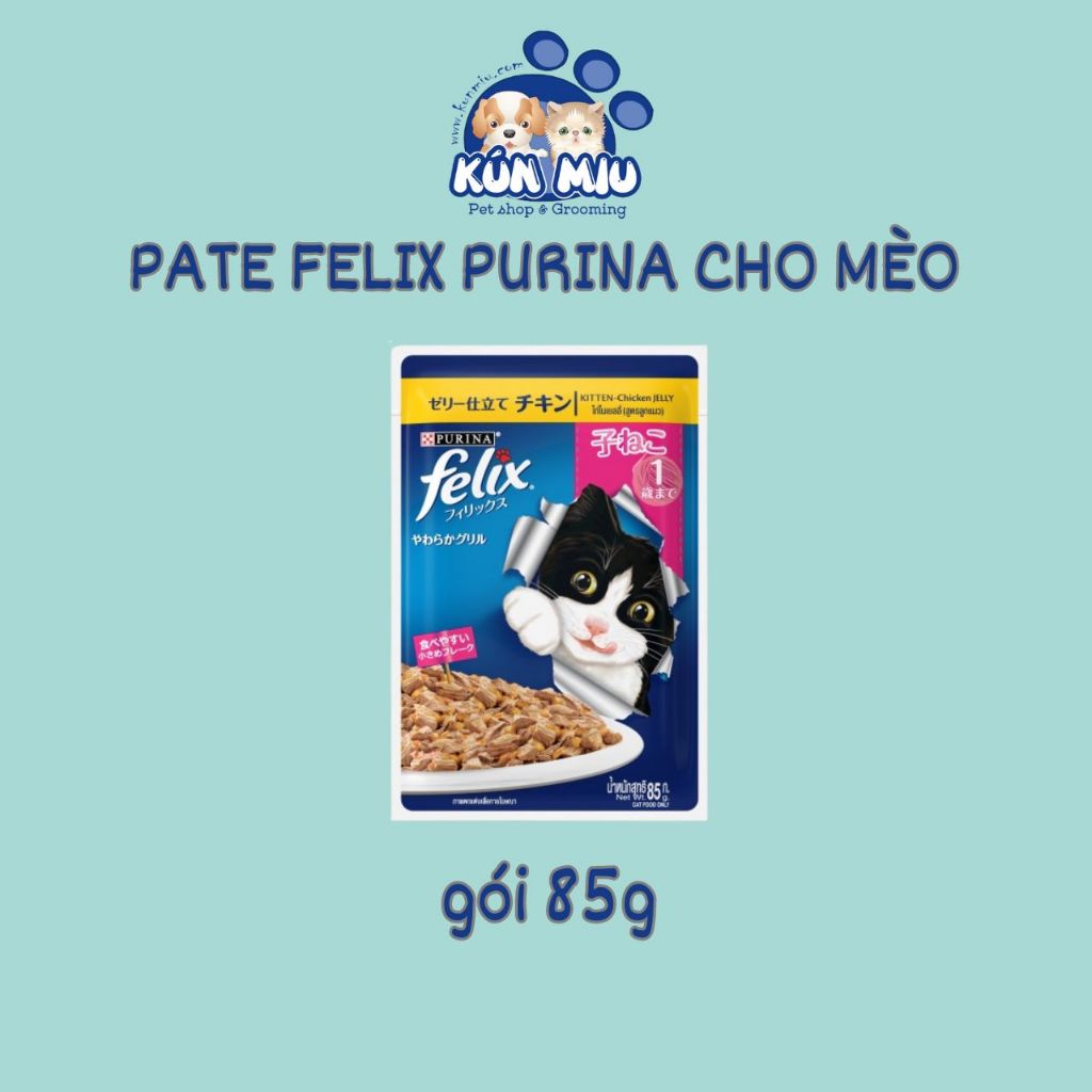Pate Mèo Felix Purina Nhiều Vị 85g -hàng chính hãng Thái Lan