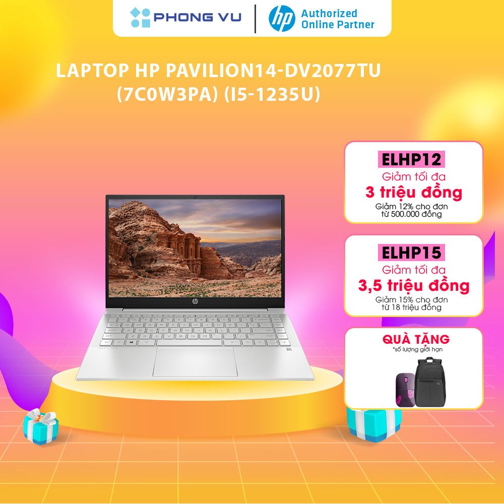 Laptop HP Pavilion 14-dv2077TU (7C0W3PA) (i5-1235U) (Bạc) - Bảo hành 12 tháng