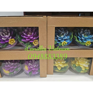 Bát nến hoa sen súng B24 (đường kính bát 9cm, thắp liên tục 24h)