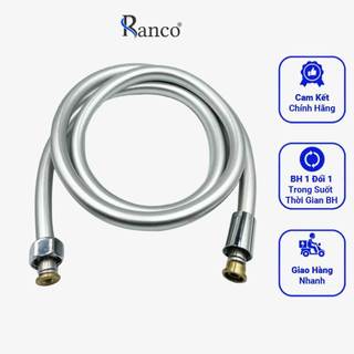 Dây vòi xịt cấp nước sịt đít vệ sinh RANCO nhựa cao cấp lõi đồng dài 1m2, cao áp sang trọng  mềm bền đẹp - D063