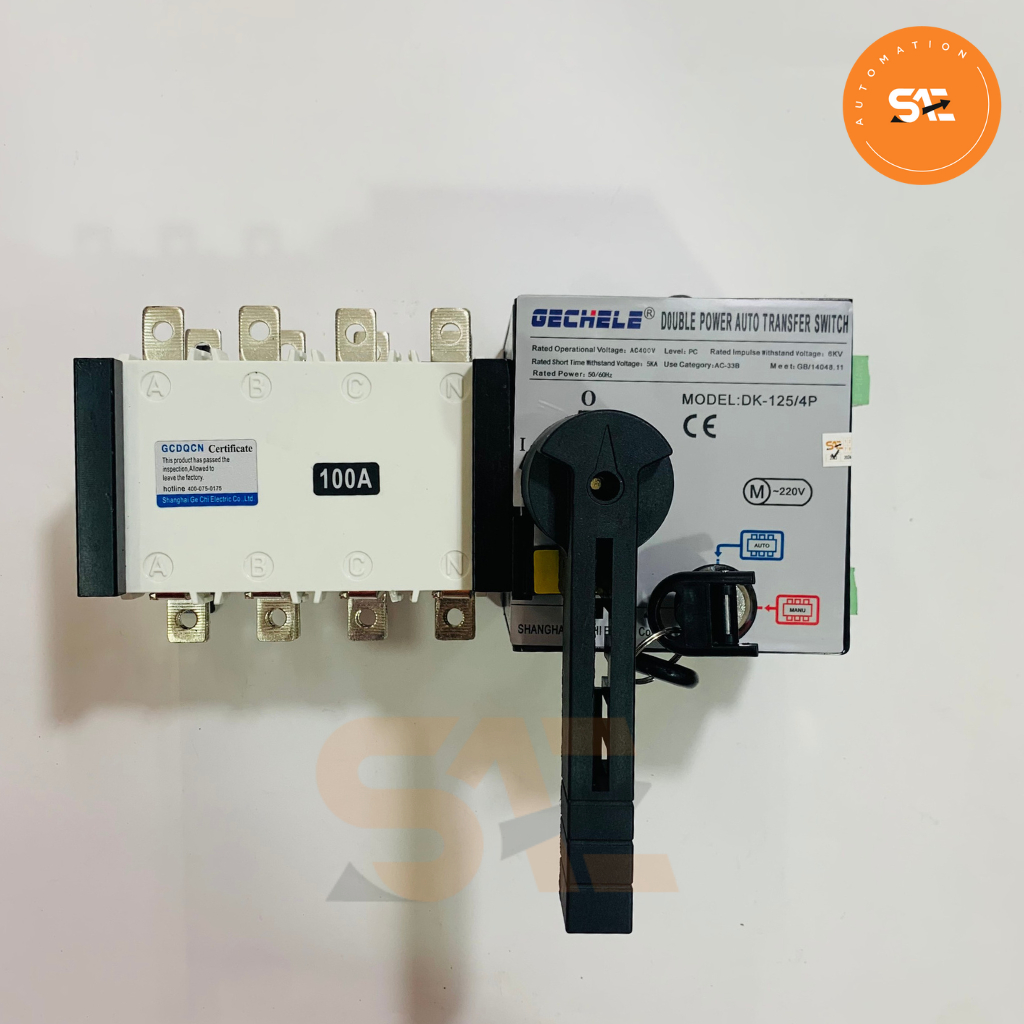 Bộ chuyển nguồn tự động ATS 3P+N 100A chính hãng Gchele, chuyển điện lưới và máy phát