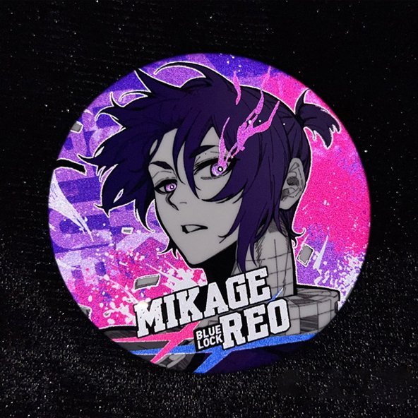 Huy hiệu BLUE LOCK ver MẮT TÓE LỬA in hình manga anime chibi quà tặng xinh xắn độc đáo ghim cài áo cặp sách