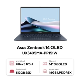 Laptop Asus Zenbook 14 OLED UX3405MA-PP151W (Core Ultra 5 125H &| 14 inch 3K OLED)
