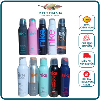 Xịt thơm body , xịt khử mùi nike 24h edt 200ml