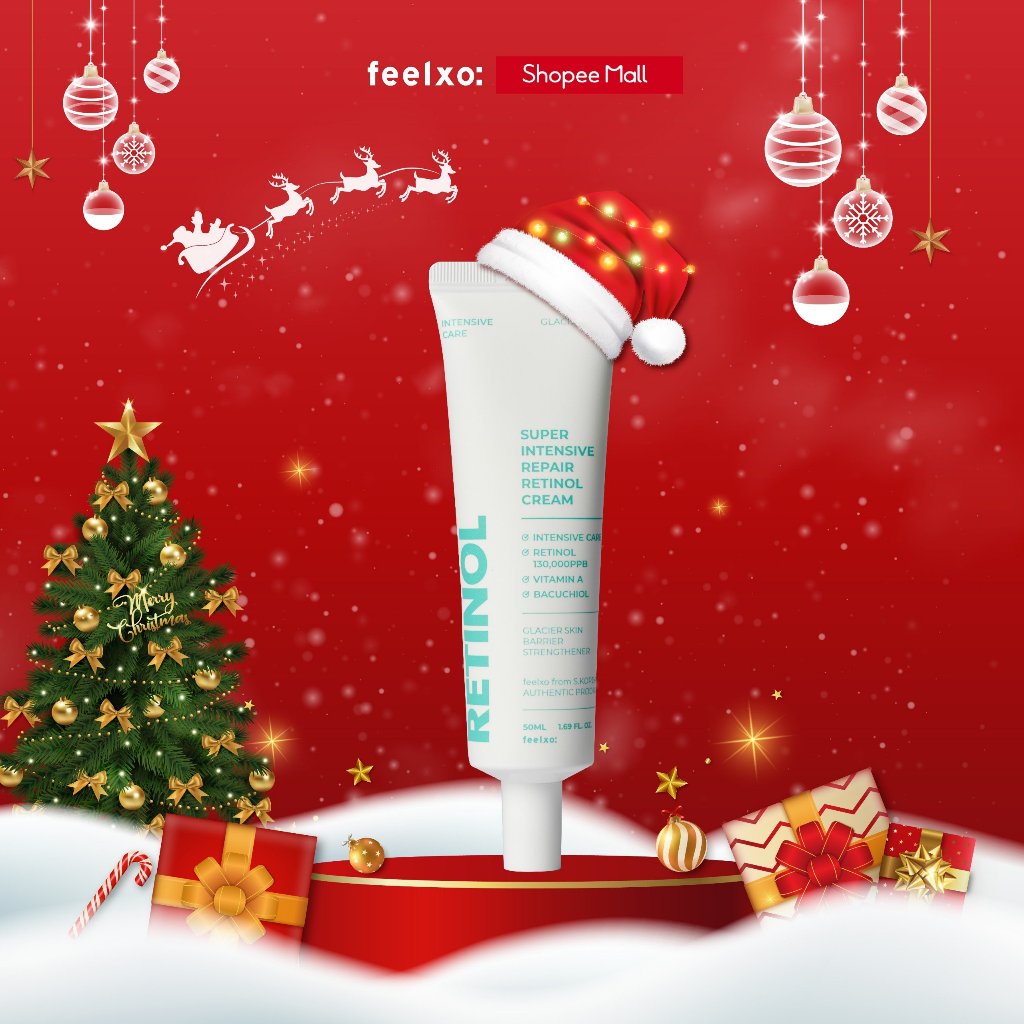 Kem dưỡng phục hồi đa công dụng và làm dịu da, cấp ẩm Feelxo Super Intensive Repair Retinol Cream 50ml