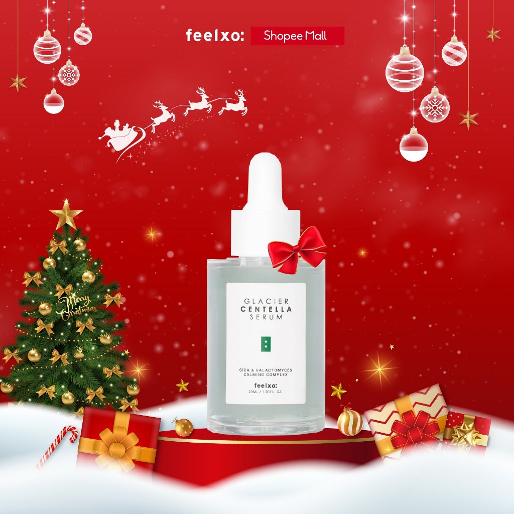 Serum mụn Feelxo Glacier Centella chiết xuất rau má dung tích 30ml hỗ trợ ngừa mụn, giảm thâm, se khít lỗ chân lông