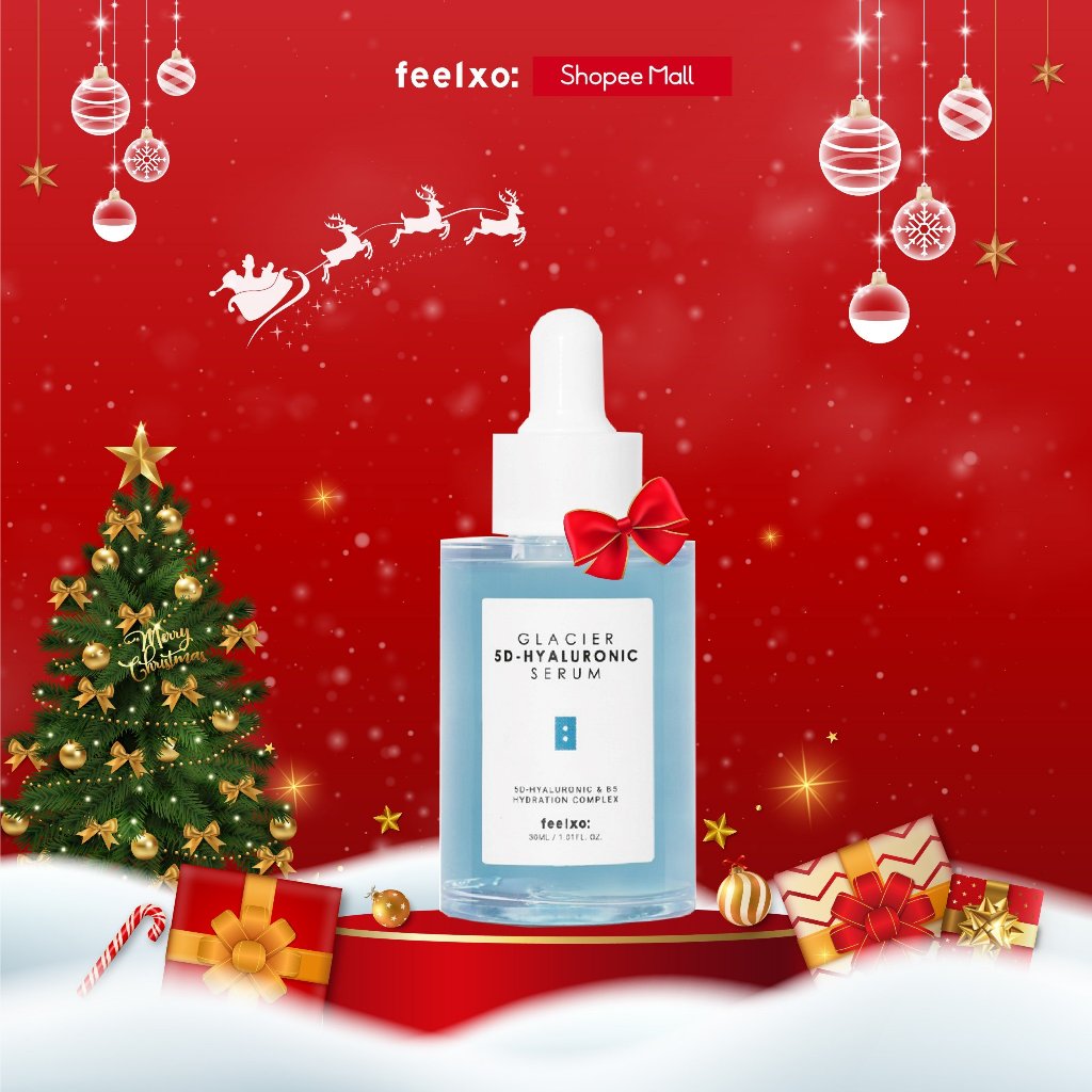 Serum Dưỡng Da Tinh Chất phục hồi và dưỡng ẩm sâu Feelxo Glacier 5D- Hyaluronic 30ml