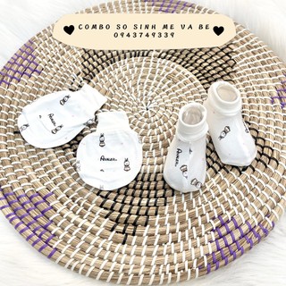  Mũ-Bao Tay Bao Chân Sợi Tre Cho Trẻ Sơ Sinh