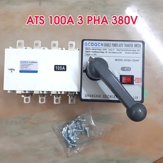 Ats chuyển nguồn tự động 100a 3 pha 380v gcdqcn- cầu dao đảo chiều, át đảo chiều