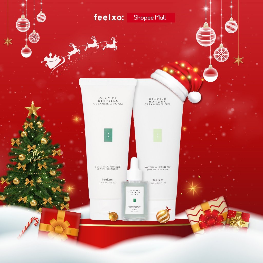 Combo Sữa rửa mặt Feelxo 150ml, Serum dành cho da mụn Glacier Centella Serum 30 ml giúp sạch sâu