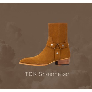 Harness Boots Tobacco Da Bò Bangladesh Gót Gỗ 5cm Bốt Nam Handmade Chính Hãng - TDK Shoemaker