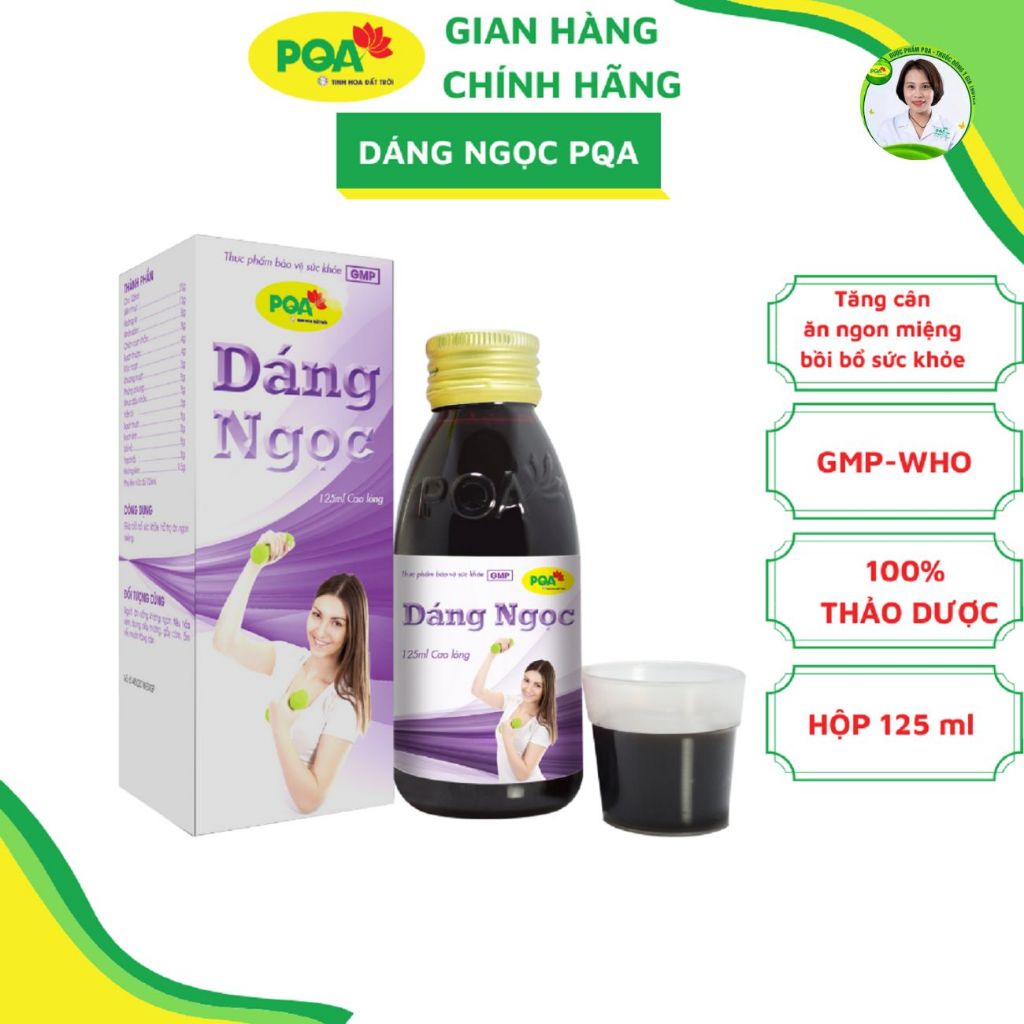 PQA Dáng Ngọc dùng cho người ăn uống không ngon, tiêu hóa kém, bụng đầy chướng, gầy còm, ốm yếu muốn tăng cân
