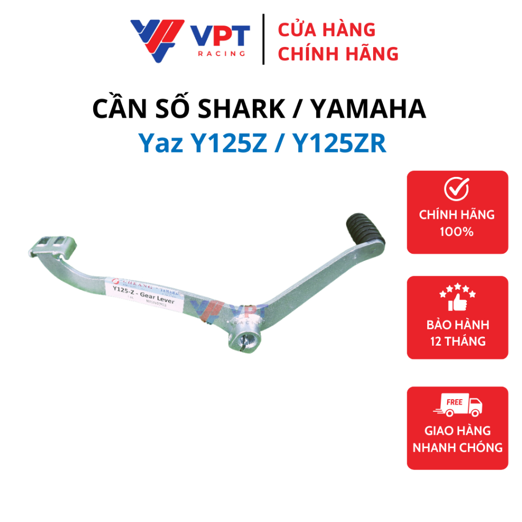 Cần số Shark / Yamaha cho xe Yaz 125Z / Yaz 125ZR Mạ Kẽm / Xi Ken
